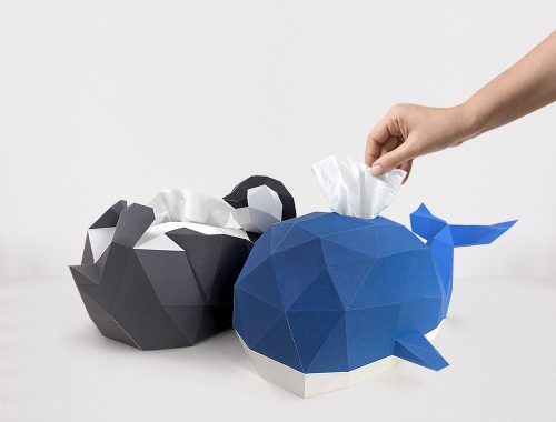 紙模型-面紙盒